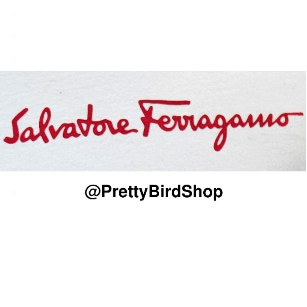 SALVATORE FERRAGAMO dust bag large white red EUC 22 x 18" - Picture 3 of 5